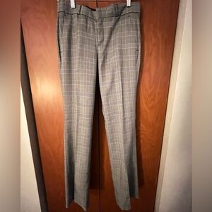 Banana Republic Black and White Plaid Trousers